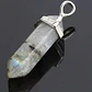 Collar Péndulo Dije Piedra Natural Labradorita Hombre Mujer - Miniatura 5