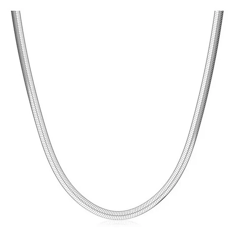 Cadena 60 Cm Serpiente 5mm Color Oro Acero Inoxidable Hombre