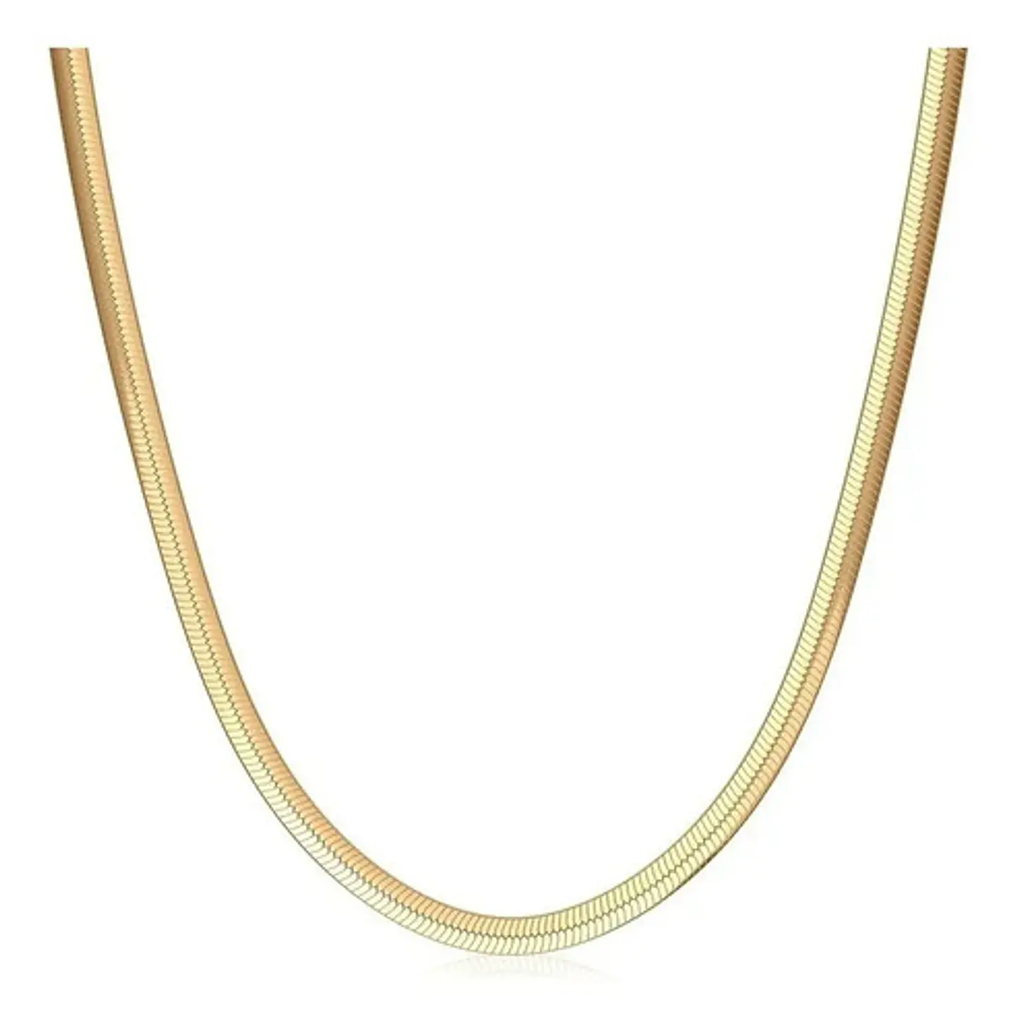 Cadena 60 Cm Serpiente 5mm Color Oro Acero Inoxidable Hombre 5