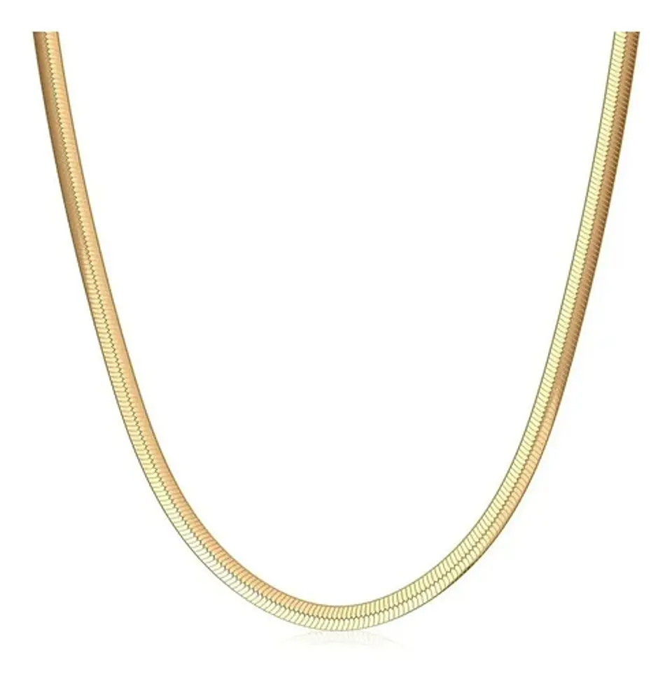 Cadena 60 Cm Serpiente 5mm Color Oro Acero Inoxidable Hombre 5