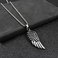 Collar Dije Ala Punta Flecha Color Plata Cadena Acero Hombre - Miniatura 2