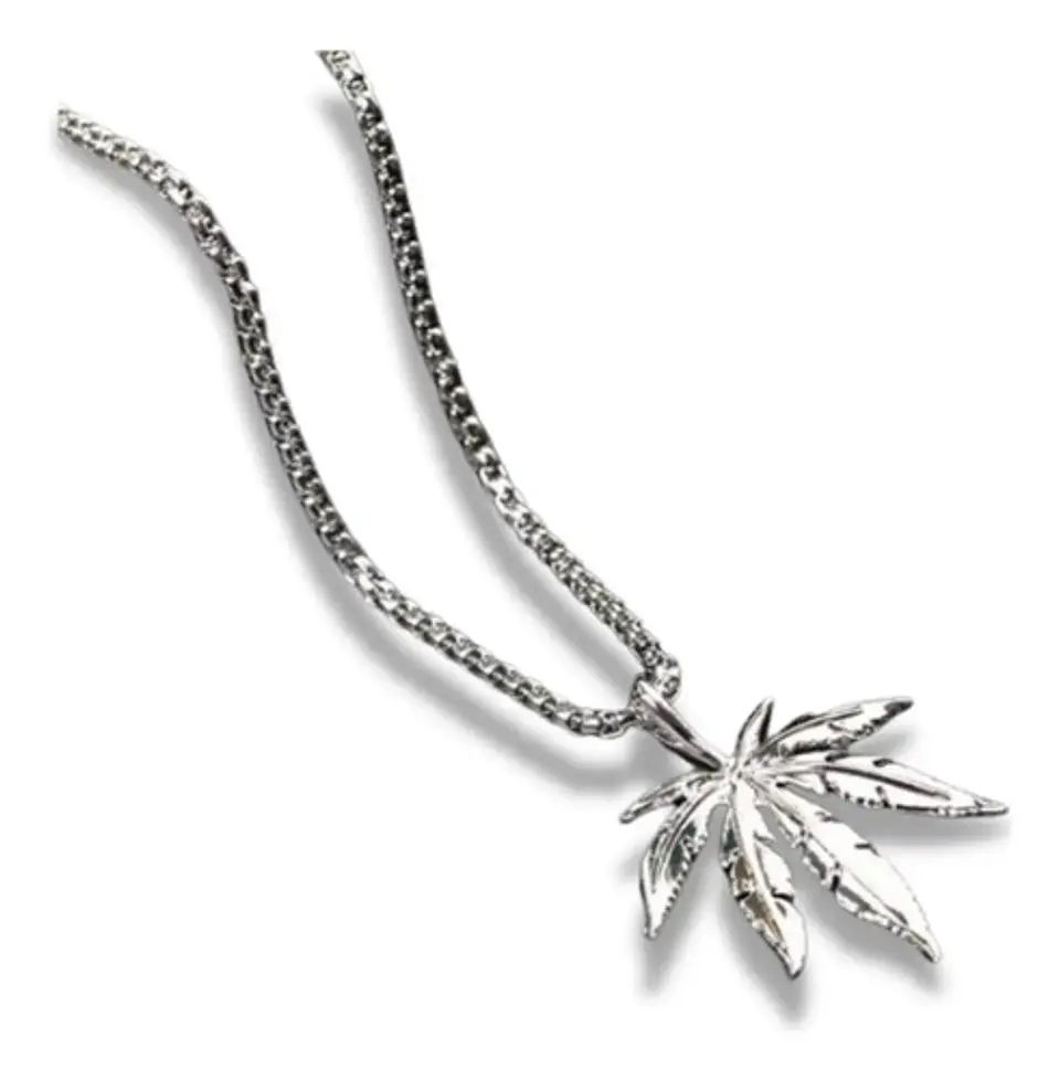 Collar Dije Ala Punta Flecha Color Plata Cadena Acero Hombre 9