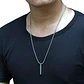 Collar Dije Ala Punta Flecha Color Plata Cadena Acero Hombre - Miniatura 11