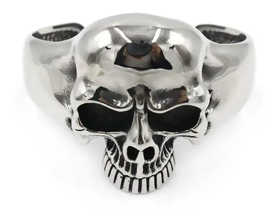 Pulsera Brazalete Cabeza Cráneo Calavera Gótico Para Hombre 4