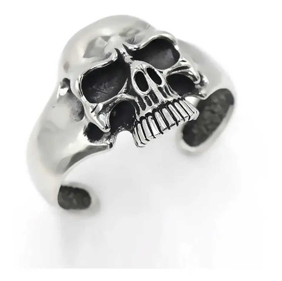 Pulsera Brazalete Cabeza Cráneo Calavera Gótico Para Hombre 5