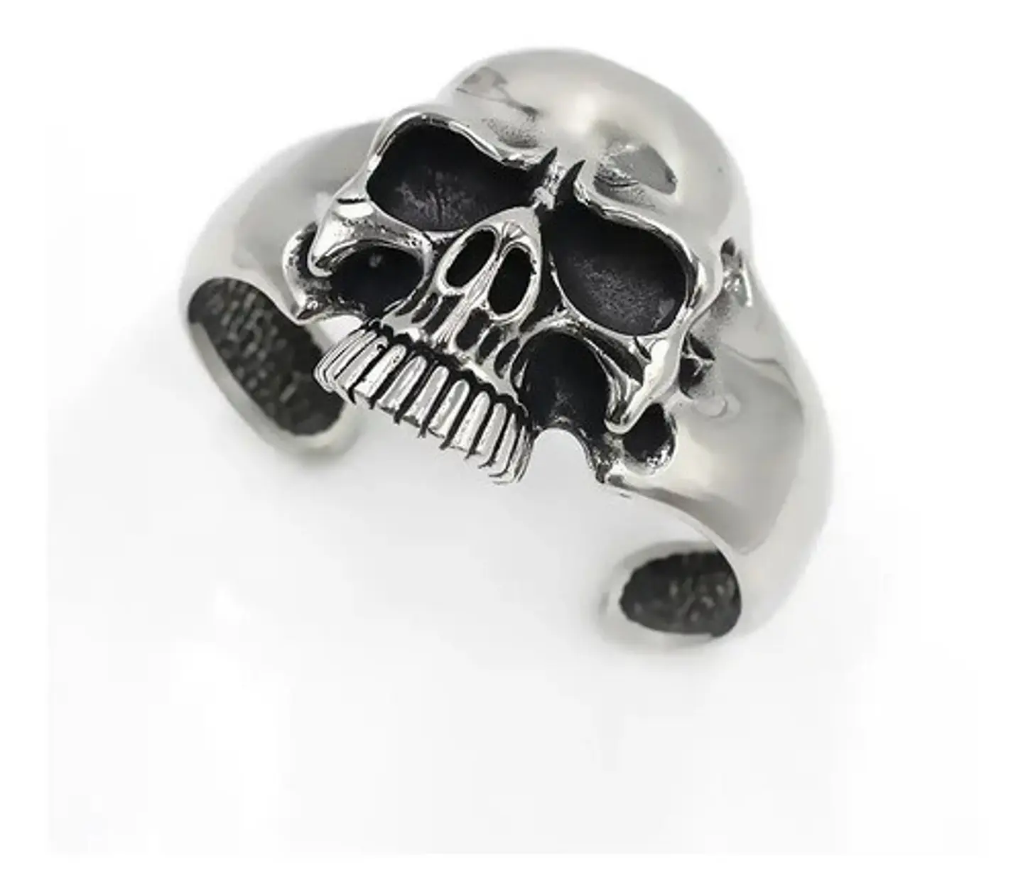 Pulsera Brazalete Cabeza Cráneo Calavera Gótico Para Hombre 6
