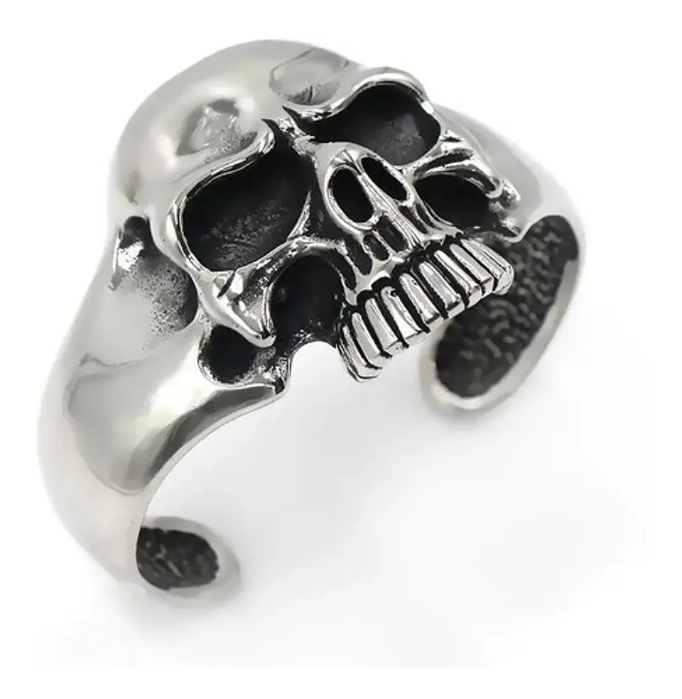 Pulsera Brazalete Cabeza Cráneo Calavera Gótico Para Hombre 7