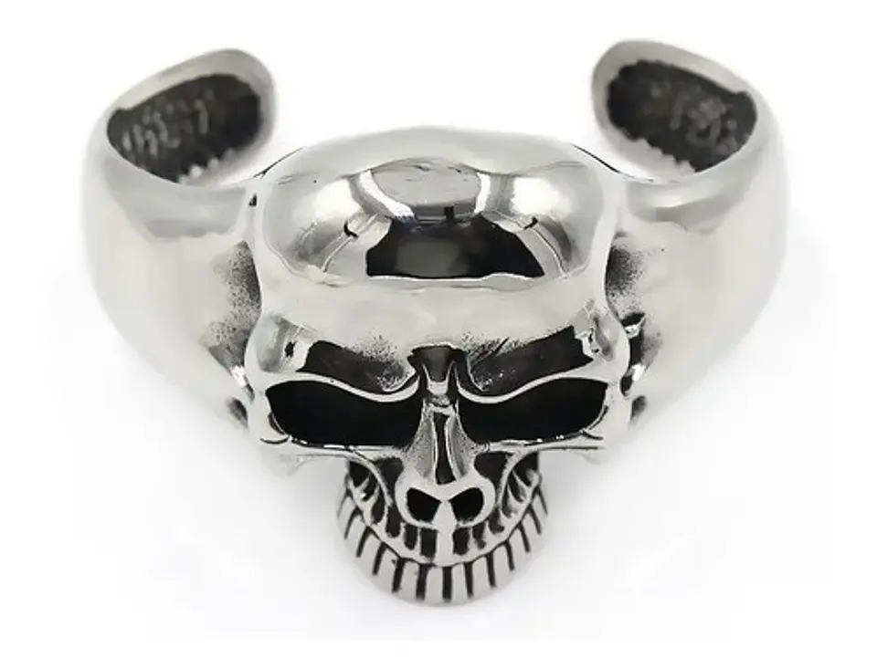 Pulsera Brazalete Cabeza Cráneo Calavera Gótico Para Hombre 8