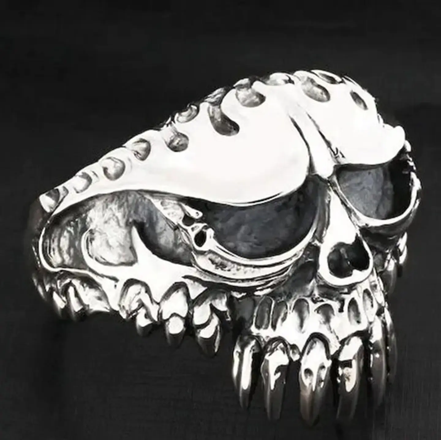 Pulsera Brazalete Cabeza Cráneo Calavera Gótico Para Hombre 13