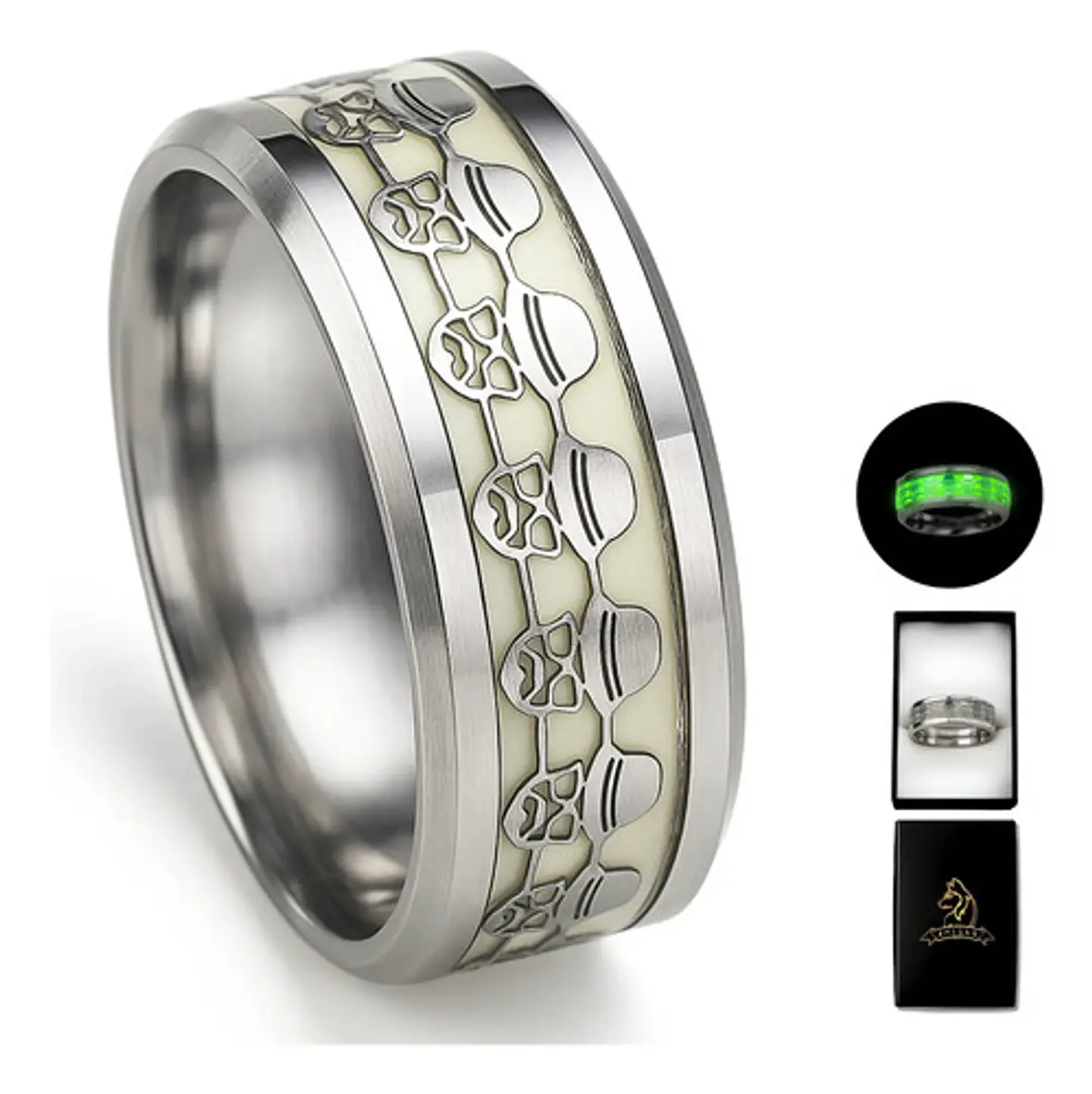 Anillo Brilla Oscuridad Acero Breaking Bad Heisenberg Hombre 1