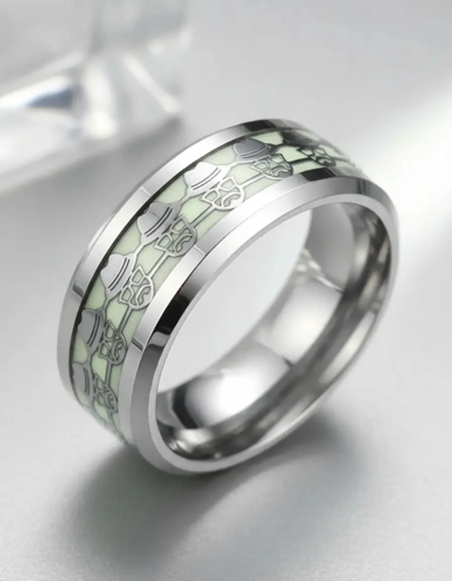 Anillo Brilla Oscuridad Acero Breaking Bad Heisenberg Hombre 4