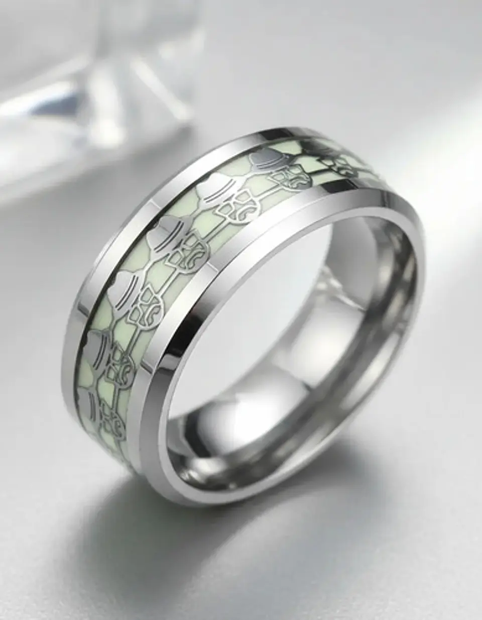 Anillo Brilla Oscuridad Acero Breaking Bad Heisenberg Hombre 4