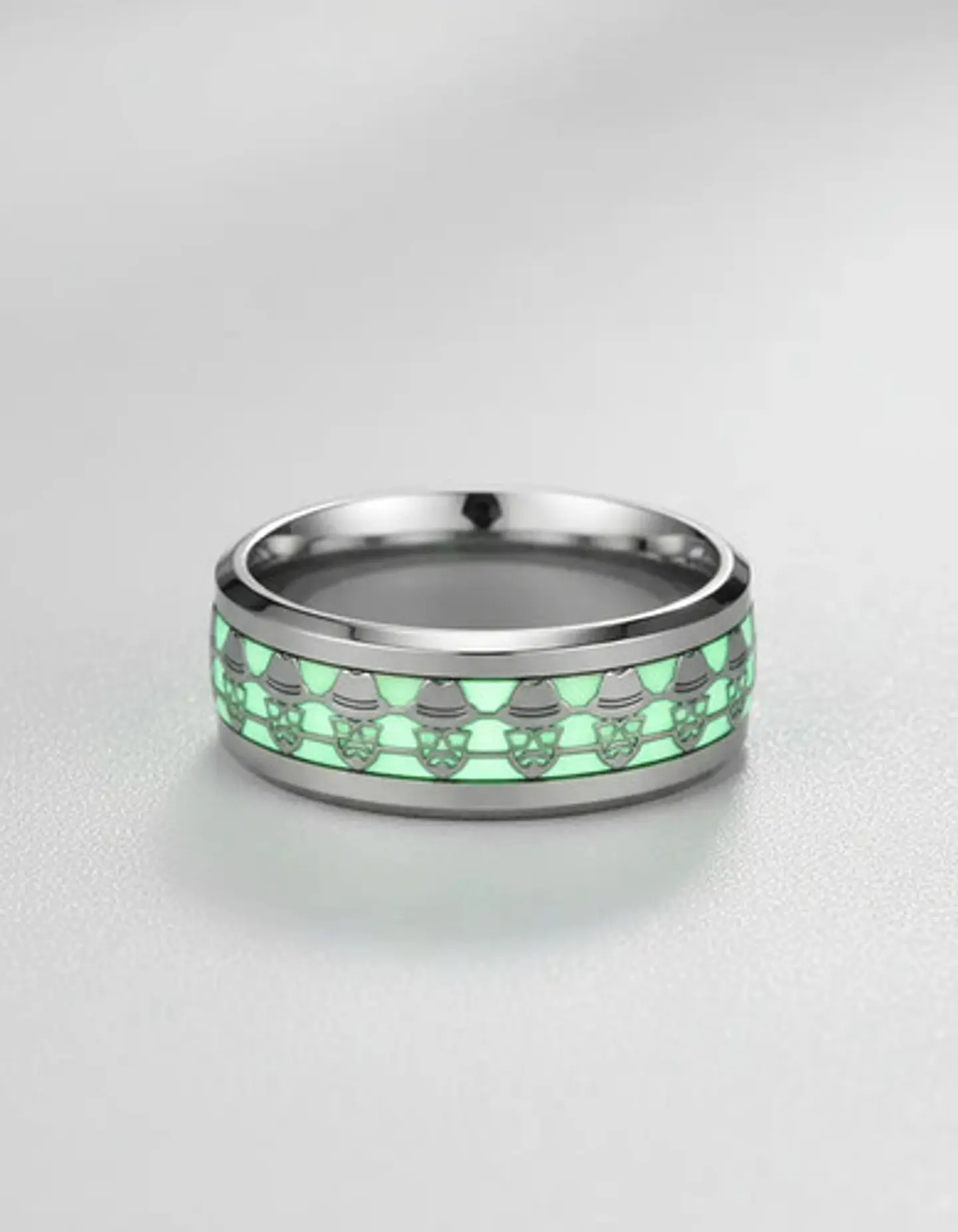 Anillo Brilla Oscuridad Acero Breaking Bad Heisenberg Hombre 5