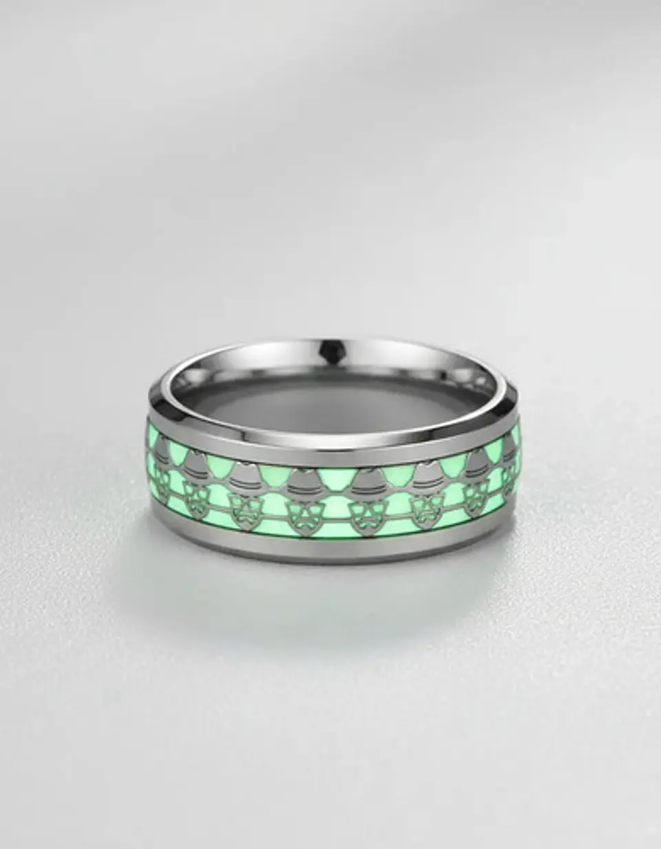 Anillo Brilla Oscuridad Acero Breaking Bad Heisenberg Hombre 5