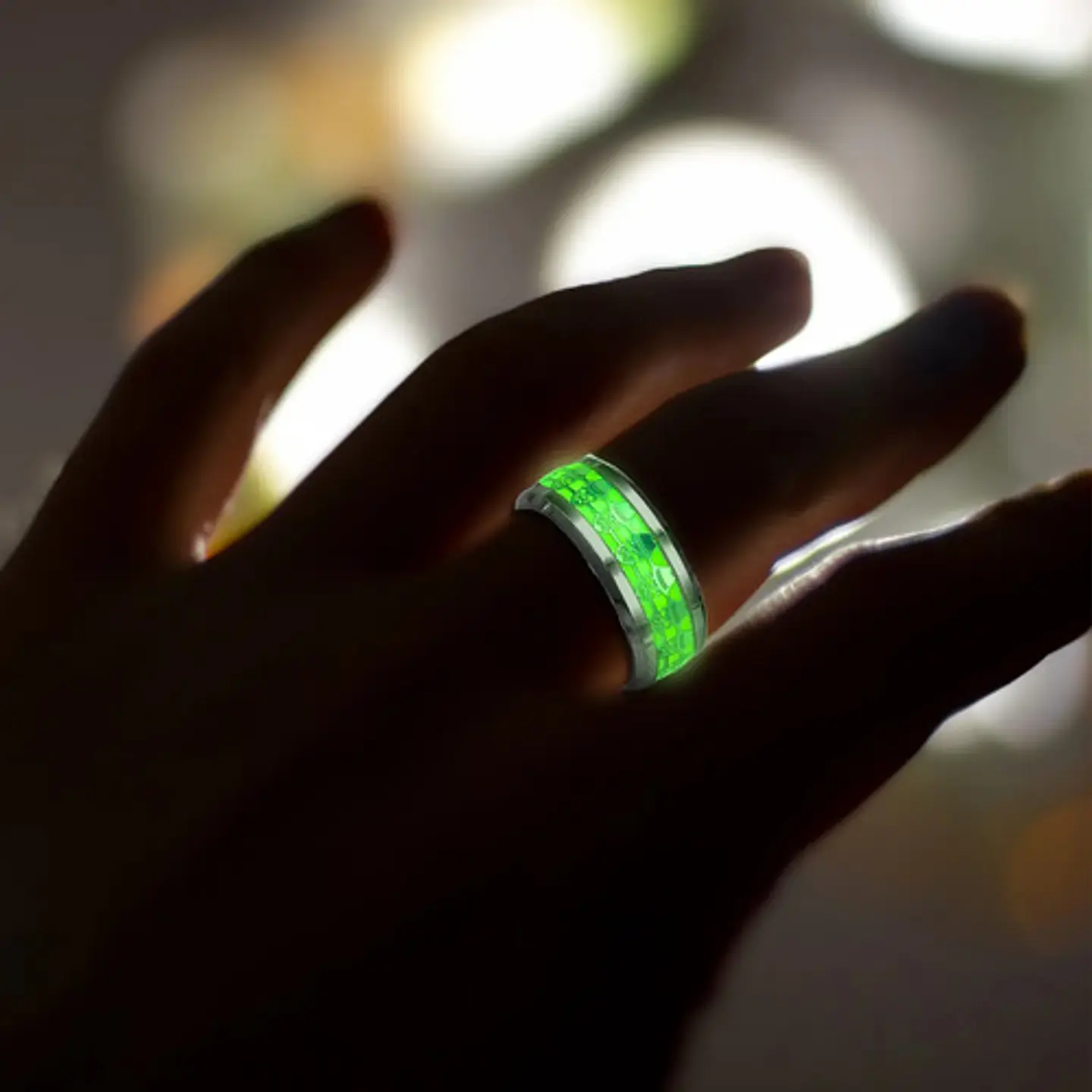 Anillo Brilla Oscuridad Acero Breaking Bad Heisenberg Hombre 7