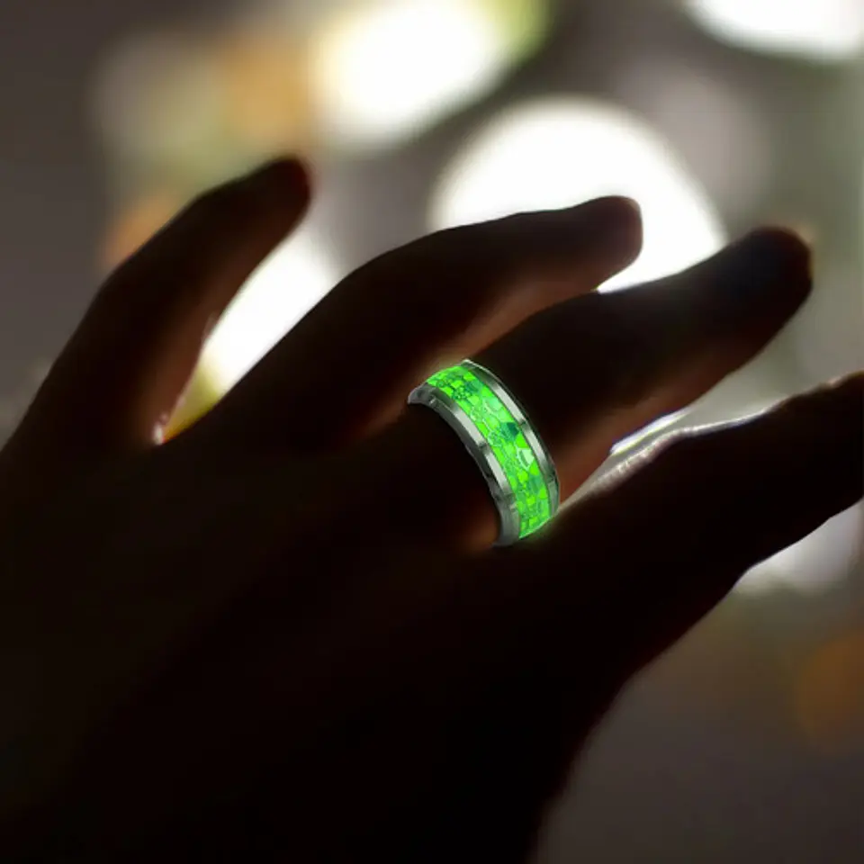 Anillo Brilla Oscuridad Acero Breaking Bad Heisenberg Hombre 7
