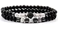 2 Manillas Pulsera Piedra Natural Hematita Ojo Tigre Hombre - Miniatura 3