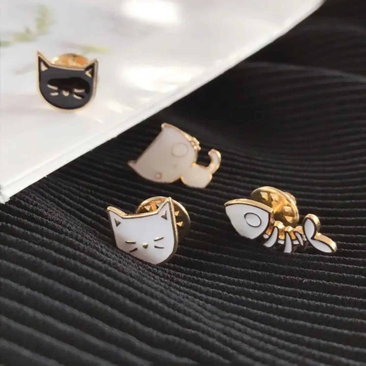 Pin Solapa Insignias Esmaltados Alfiler Gatos Hombre Y Mujer 4
