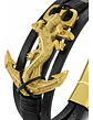 Pulsera Para Hombre De Cuero Y Acero Dije Ancla Iguana Gecko - Miniatura 3