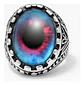 Anillo Gótico Hombre Mujer Con Ojo Del Mal Rock Color Plata - Miniatura 3
