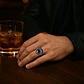 Anillo Gótico Hombre Mujer Con Ojo Del Mal Rock Color Plata - Miniatura 9