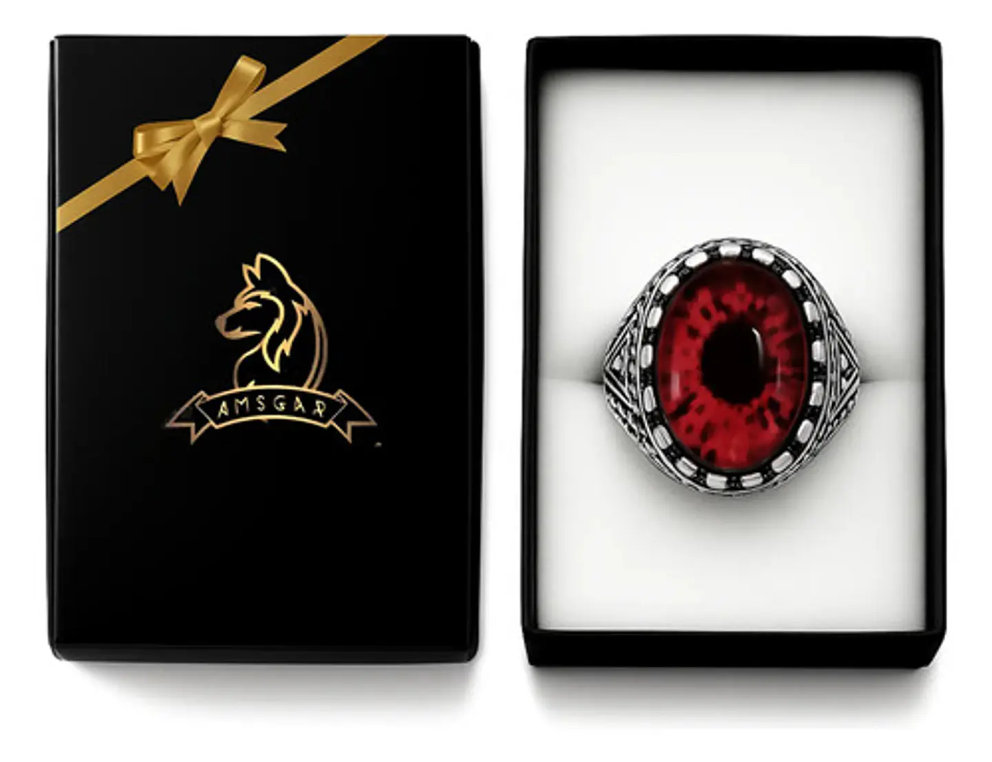 Anillo Gótico Hombre Mujer Con Ojo Del Mal Rock Color Plata 12