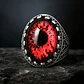 Anillo Gótico Hombre Mujer Con Ojo Del Mal Rock Color Plata - Miniatura 13