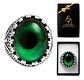 Anillo Gótico Hombre Mujer Con Ojo Del Mal Rock Color Plata - Miniatura 21