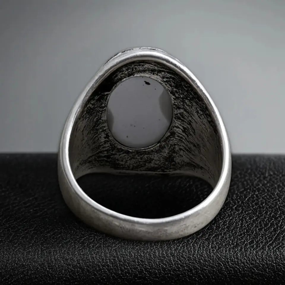 Anillo Gótico Hombre Mujer Con Ojo Del Mal Rock Color Plata 27