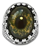Anillo Gótico Hombre Mujer Con Ojo Del Mal Rock Color Plata - Miniatura 33
