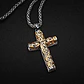 Collar Vikingo Cruz Nudo Color Plata Nórdico De Acero Hombre - Miniatura 9