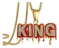 Collar Urbano Hip Hop King Rey Bling Bling Color Oro Hombre - Miniatura 1