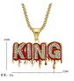 Collar Urbano Hip Hop King Rey Bling Bling Color Oro Hombre - Miniatura 4