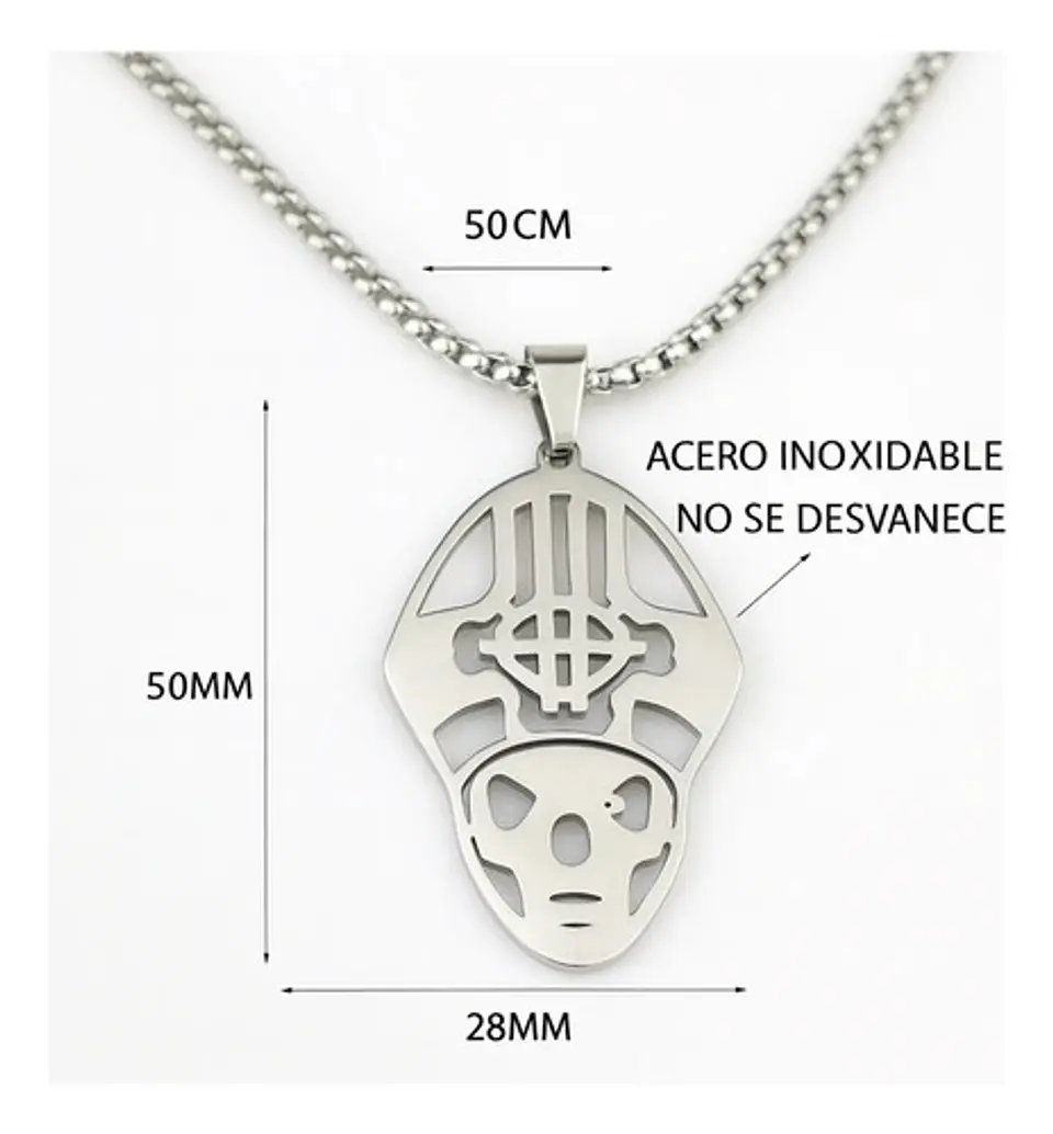 Collar Para Hombre Mujer Dije Papa Emeritus Ghost Rock Acero 2