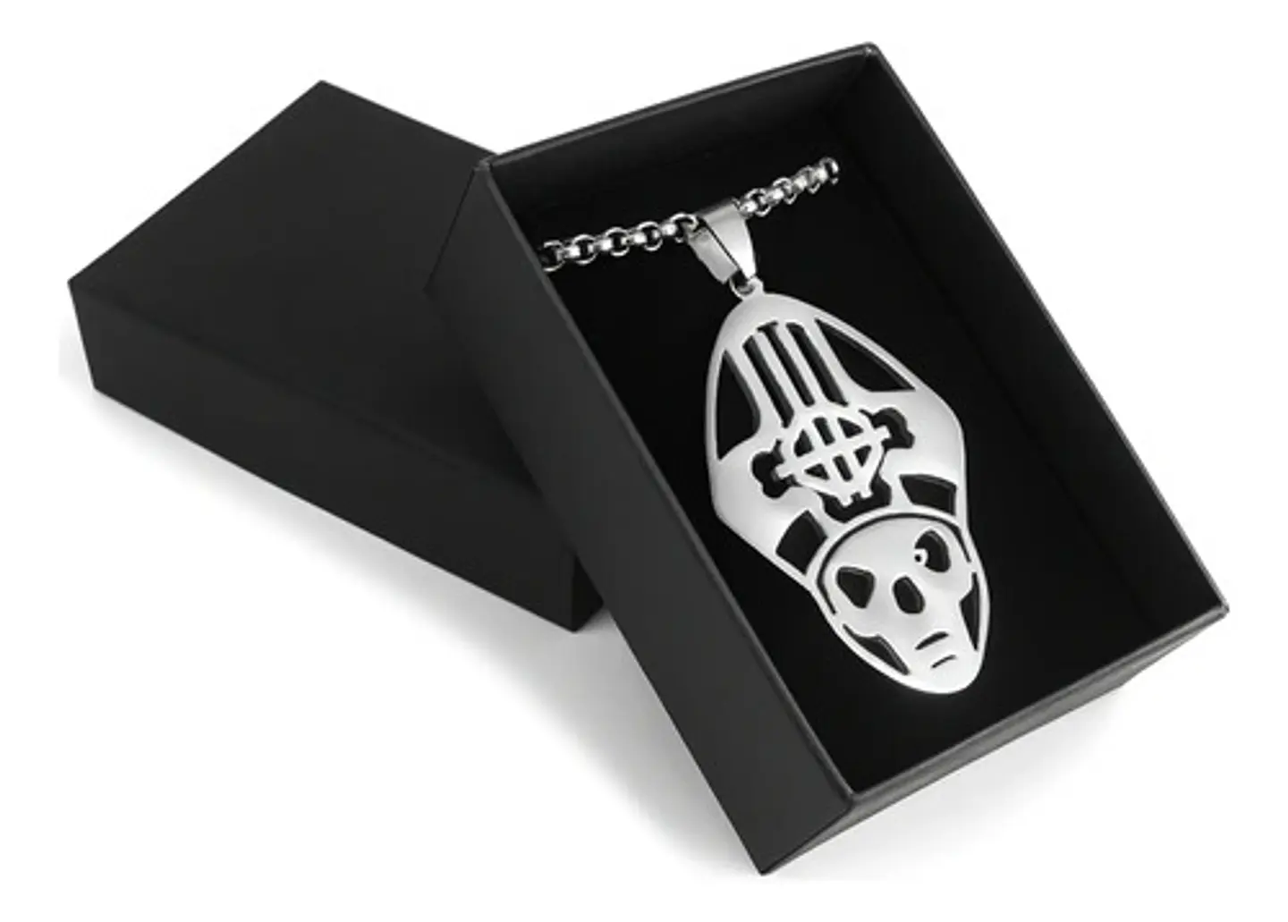 Collar Para Hombre Mujer Dije Papa Emeritus Ghost Rock Acero 3