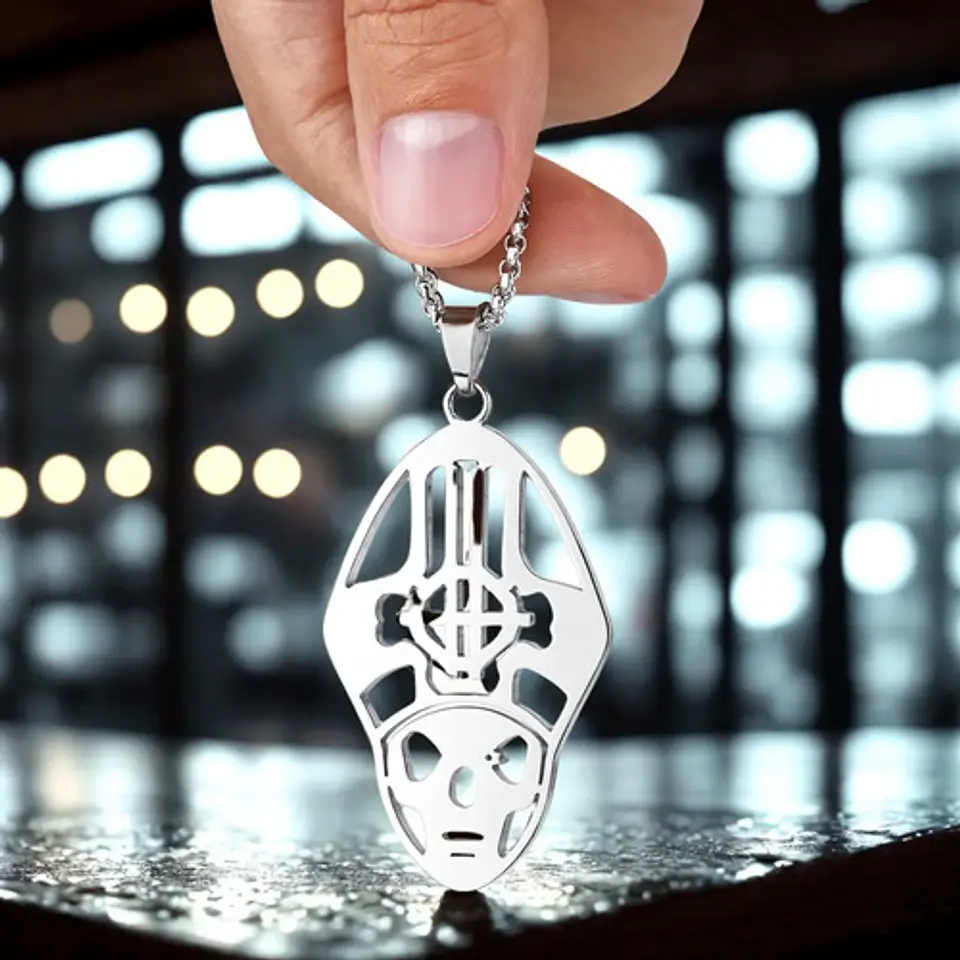 Collar Para Hombre Mujer Dije Papa Emeritus Ghost Rock Acero 5
