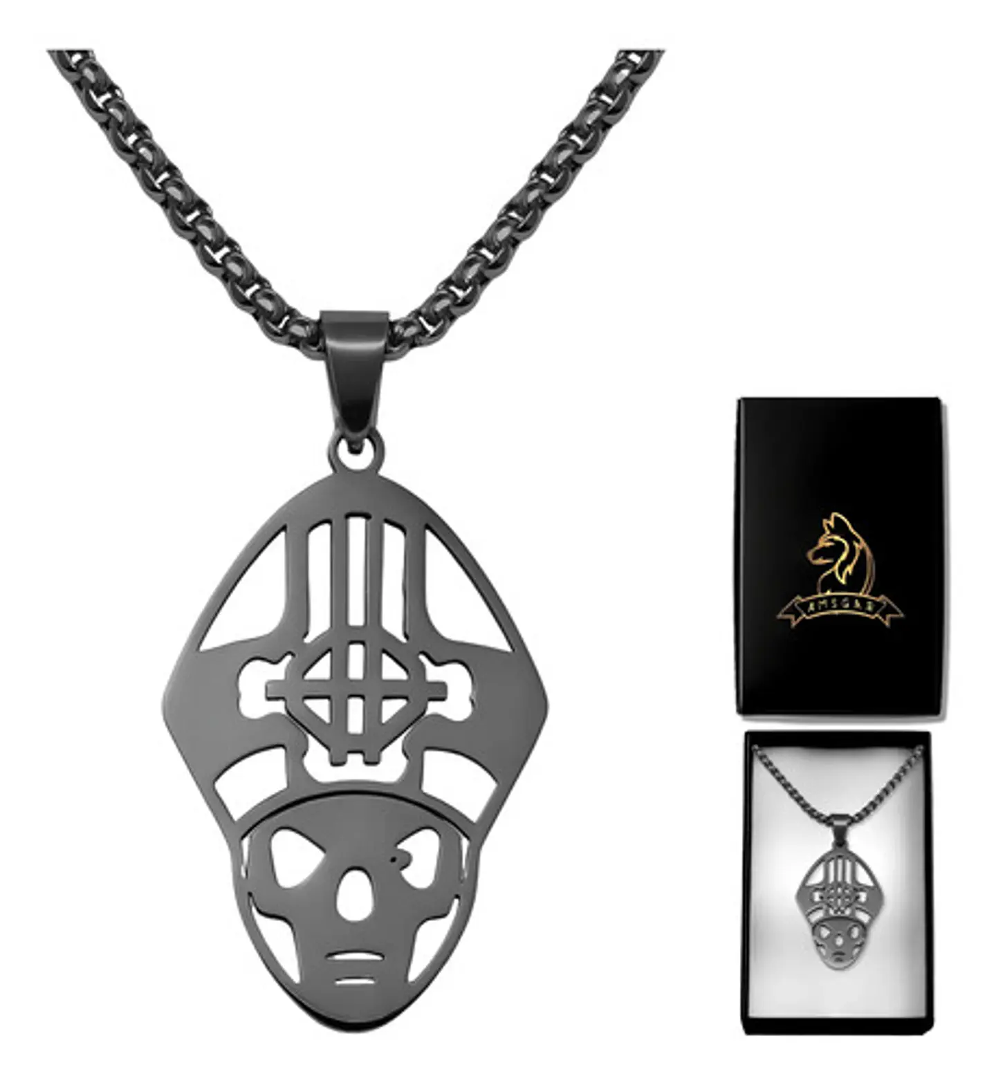 Collar Para Hombre Mujer Dije Papa Emeritus Ghost Rock Acero 11