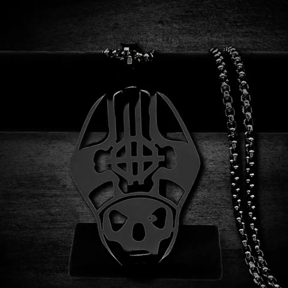 Collar Para Hombre Mujer Dije Papa Emeritus Ghost Rock Acero 13