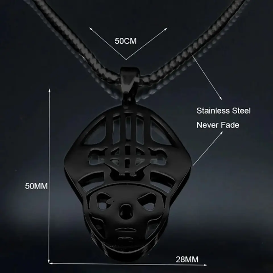 Collar Para Hombre Mujer Dije Papa Emeritus Ghost Rock Acero 14