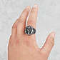 Anillo Militar Marina Ancla Acero Color Plata Para Hombre - Miniatura 4
