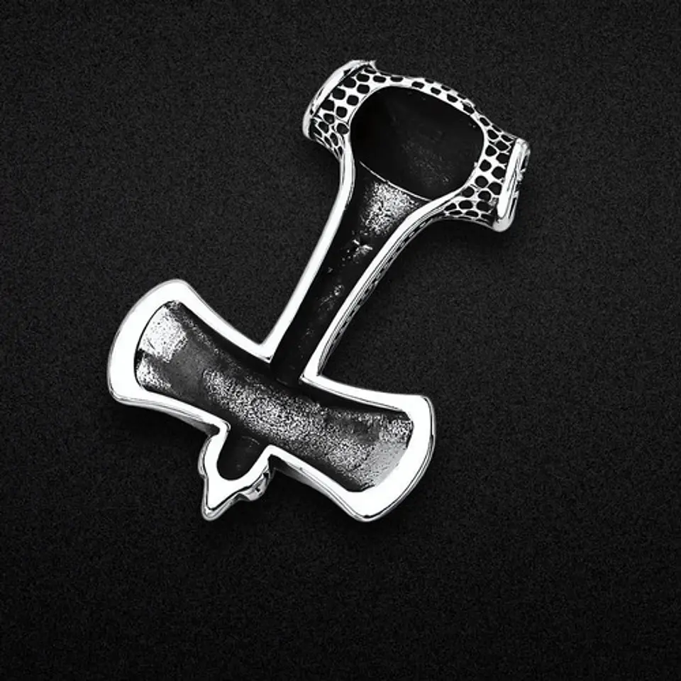 Collar Vikingo Thor Amuleto Nudo Color Oro Acero Para Hombre 6