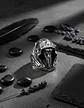 Anillo Acero Vikingo Color Plata Cuervo Nórdico Odin Hombre - Miniatura 5