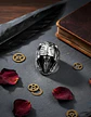 Anillo Acero Vikingo Color Plata Cuervo Nórdico Odin Hombre - Miniatura 7