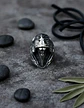 Anillo Acero Vikingo Color Plata Cuervo Nórdico Odin Hombre - Miniatura 8