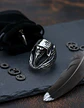 Anillo Acero Vikingo Color Plata Cuervo Nórdico Odin Hombre - Miniatura 9