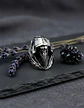Anillo Acero Vikingo Color Plata Cuervo Nórdico Odin Hombre - Miniatura 10