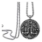 Collar Dije Egipcio Anubis Egipto Acero Color Plata Hombre - Miniatura 1