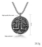 Collar Dije Egipcio Anubis Egipto Acero Color Plata Hombre - Miniatura 2