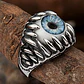Anillo Argolla Gótico Calavera Dientes Mandíbula Ojo Hombre - Miniatura 7