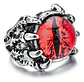 Anillo Ojo Del Mal Dragón Color Plata Gótico Hombre Y Mujer - Miniatura 1
